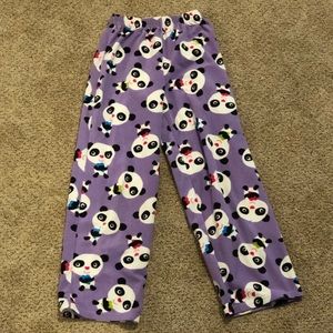 Carters girls size 10 purple panda pajama set